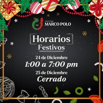 Horario festivo Marco Polo